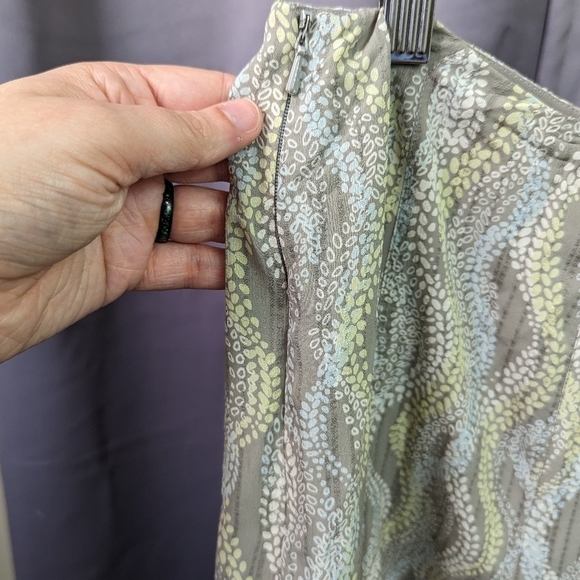 Sigrid Olsen Collection Silk Pattern Skirt Sz 14 - Picture 5 of 8